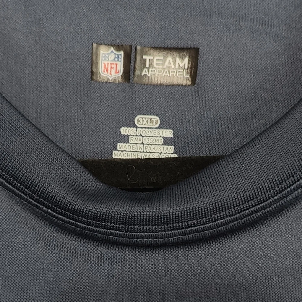 New England Patriots Men's Navy Big & Tall T-Shirt - Size 3XLT - Picture 3 of 5